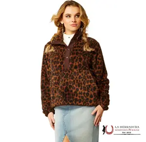 ARIAT WOMEN BERBER LILA LEOPARD PRINT PULLOVER 10053009