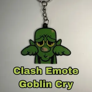 Clash Emote Goblin Cry Keychain - Perfect Gift for Gamers and Key Enthusiasts - Unique Design - High-Quality Material