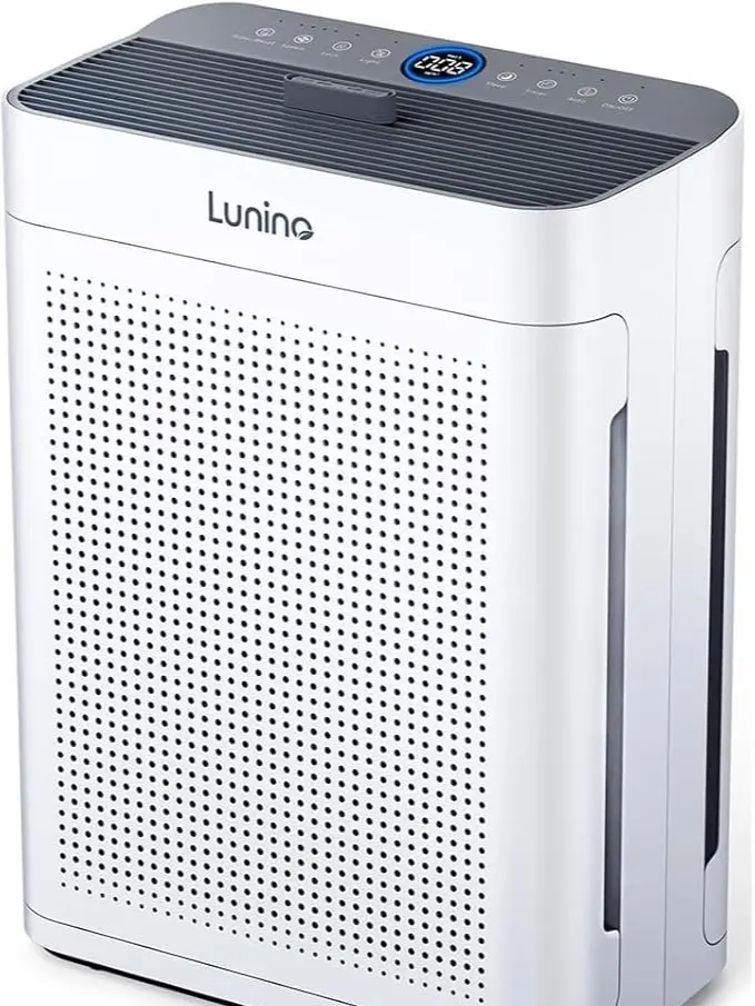 K2 Air Purifiers for Home Large Room up to 3000sq.ft, LUNINO HEPA Double-Sided Air Purifier with Washable Filter, PM 2.5 Display Air Quality Sensors, Air Cleaner for Pets Hair, Odor, Dust, Smoke, Pollen