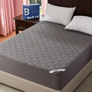 【SummerWins】BEDLORE Cooling Waterproof Fitted Sheet Big Copper Coins | Bamboo Deep Pocket Mattress Cover | Soft Breathable Non-Slip]
