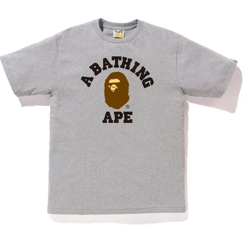 BAPE College Tee Grey (men) by StockX