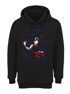 Yu Yu Hakusho Hiei Dragon Hoodie – Black Anime Pullover T-Shirt for Men – Streetwear Style