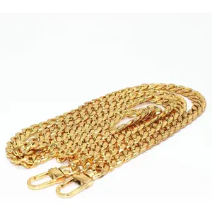 Gold Iron Flat Chain for Handbag Shoulder Bag Crossbody Bag Purse Chain Strap Replacement,