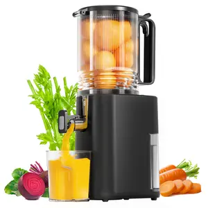 Cold Press Juicer 5.5inch Wide Feed Chute Slow Masticating Juicer for Whole Vegetables & Fruits AC Induction Motor Stable Performance Easy Cleaning BPA-Free