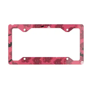 Dark Chao Metal License Plate Frame - Car Accessories, Halloween Vehicle Decor, Metal Auto Tag Holder, Sonic the Hedgehog