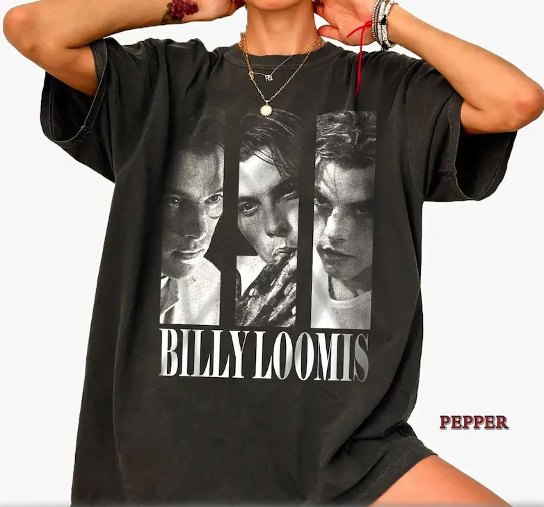 Potrait BILLY Loomis Graphic Shirt, SCREAM Billy Loomis Shirt, Horror Movie Cast Tee, SCREAM Graphic Tee