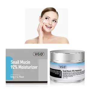 VGO Snail Mucin 92% Gel Cream Hydrate Repair & Glow for Dry Sensitive Skin Daily Soothing Moisturizer 50g Brightening Moisturizing