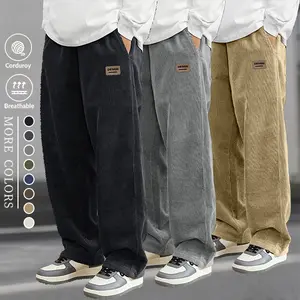 Men's Corduroy Casual Pants Loose Fit Trendy Breathable Comfortable Versatile Design Streetwear Everyday Wear Stylish Multi-Color Options Recommended for Daily Outings and Commutes
