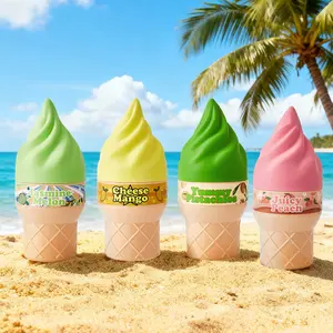 4-Pack 100ML Ice Cream Shape Perfume Gift Set, 4 Fruity & Floral Scents Eau De Toilette, Long Lasting Fragrance Spray for Women