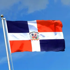 1pc 90*150cm 3x5fts Dominica National Flags Banner Dominican Republic Flag, Outdoor Holiday Decoration, Yard Decoration, Theme Party Decoration