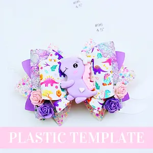 Bow # 96 Plastic Hair Bow Template - 4 sizes - Hair Bow Template Plastic Trace and Cut Template