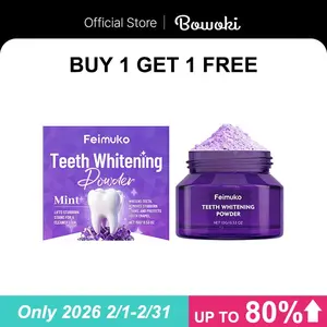 Buy 1 get 1 Purple Teeth Whitening Powder with Hydroxyapatite for Stain Removal & Color Correction 30g Toothpaste Booster for Enhanced Oral Hygiene
