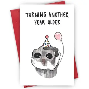 Cartoon Armadillo Birthday Card, Humorous Birthday Greeting Card with Envelope, Birthday Card for Friend, Girlfriend, Boyfriend, Birthday Gift Ideas