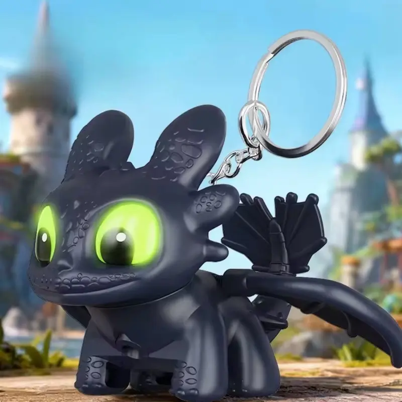 New How to Train Your Dragon Toothless Keychain High Color Value Cool Anime Cartoon Doll Luminous Doll Student