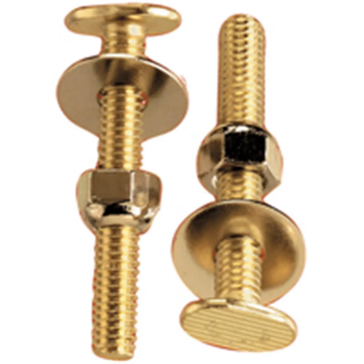 212 MAIN Brass Plated Toilet Closet Bolt Set, 0.31x2.25 In., with Nickel Nuts and Anchor Screws, Plumb Pak PP23517