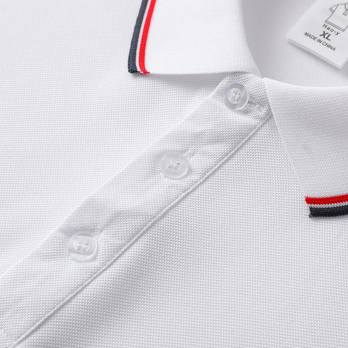 Men's Solid Color Short Sleeve Golf T-Shirt Set, Suitable for Business and Outdoor Sports