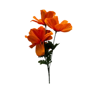 13 inch Faux Orange Cosmos Flower Bouquet