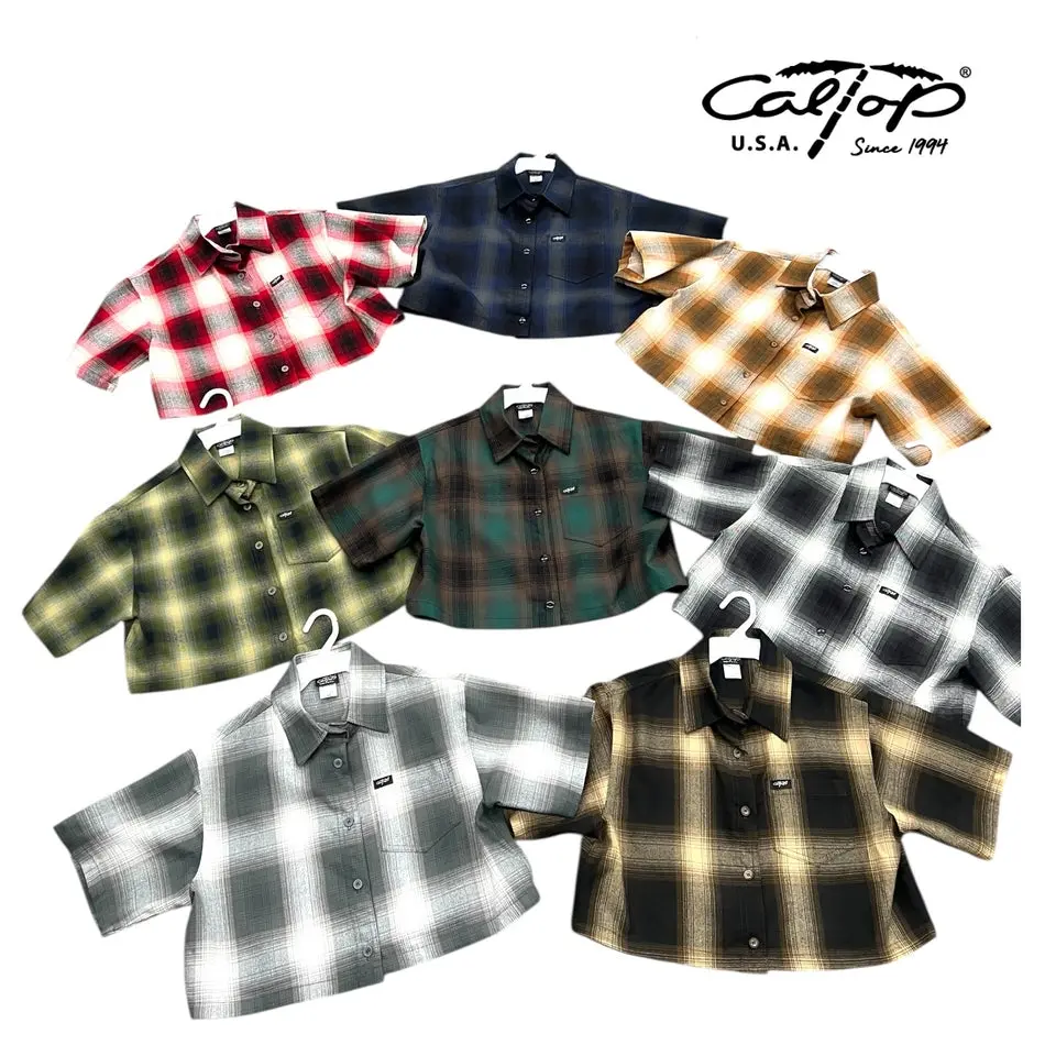 Caltop Women's Vetrano Cropped Checkered Shirt