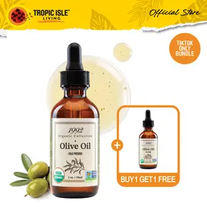 Tropic Isle Living Organic Olive Oil BOGO Bundle | Buy 1 Get 1 FREE (Limited Time)