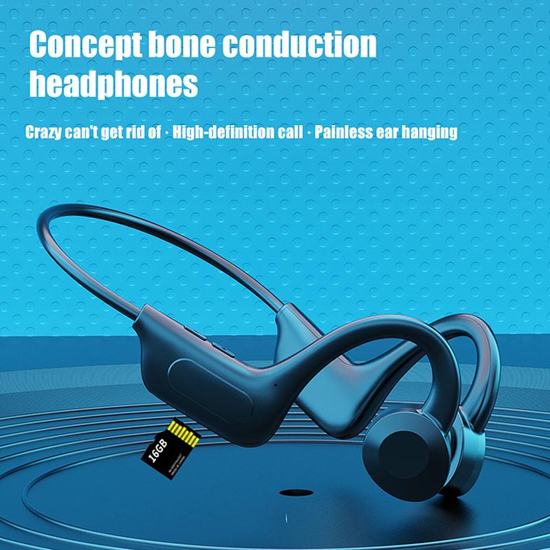 MAGQU Bone Conduction Neckband Wireless Headphones, Sports Open-Ear Earphones - Lightweight & Comfortable, Ultra-Long Battery Life, Waterproof & Sweatproof, Built-in Microphone, Stereo Earbuds (Black) Electronic Audio headphones bluetooth