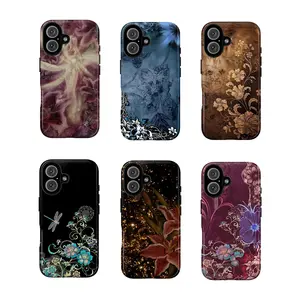 [No magnetic]  Dark Floral Phone Case,Dual-Layer design durable phone Cover,Grunge Gothic Aesthetic for iPhone 17 16 15 14 13 12 11 8 7 for Samsung Series,Shockproof Protective hard Cover,perfect gift for her