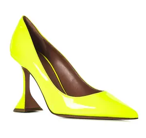 Amina Muaddi Yellow Pumps Size 39 Shoe Heeled