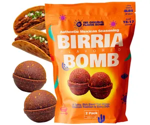 The Original Flavor Bomb Birria Bomb Balls MSG Free Authentic Mexican Seasoning for Tacos & Ramen 2 Pack Bomba de Birria Sauce