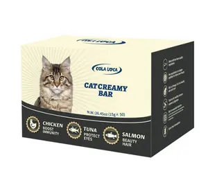 50-Pack Grain-Free Cat Food -Lickable &Squeeze Creamy Paste, 3 Flavors (Salmon,Chicken, Tuna) with Taurine & for DigestiveHealth, No Preservatives/Additives, SafeHealthy Kitten Food, Cat Treats, Pet FoodPackaging, Natural Ingredient Design, Easyope