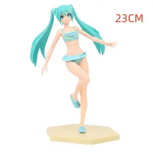 Anime Figure Wedding Dress Hatsune Miku Action Figures Kawaii Swimsuit Vocaloid PVC Collectible Model Toys Girl Gift