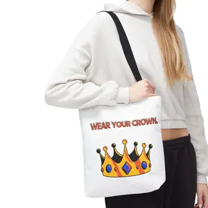 Queen Crown Tote Bag, Royal Tote, Princess Tote, Carry All Bag, Fashion Tote, Wear Your Crown Tote Bag