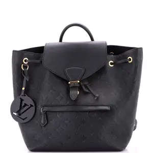 Pre-owned Louis Vuitton Leather Backpacks Montsouris NM Backpack Monogram Empreinte PM by Rebag