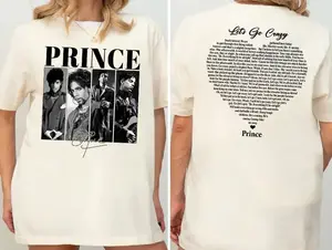 Prince Let's Go Crazy Lyrics 2 Sided Shirt, Prince Fan Love T-Shirt, Custom Memorial Tee, Unisex Shirt