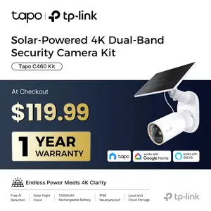 TP-Link & Tapo C460 Kit 4K 8MP Outdoor Solar-Powered  Security Camera Kit – 24/7 Capture, Free Person/Vehicle Detection, Starlight Color Night Vision, Alexa & Google Compatible  #SummerWins #DealsForYouDays