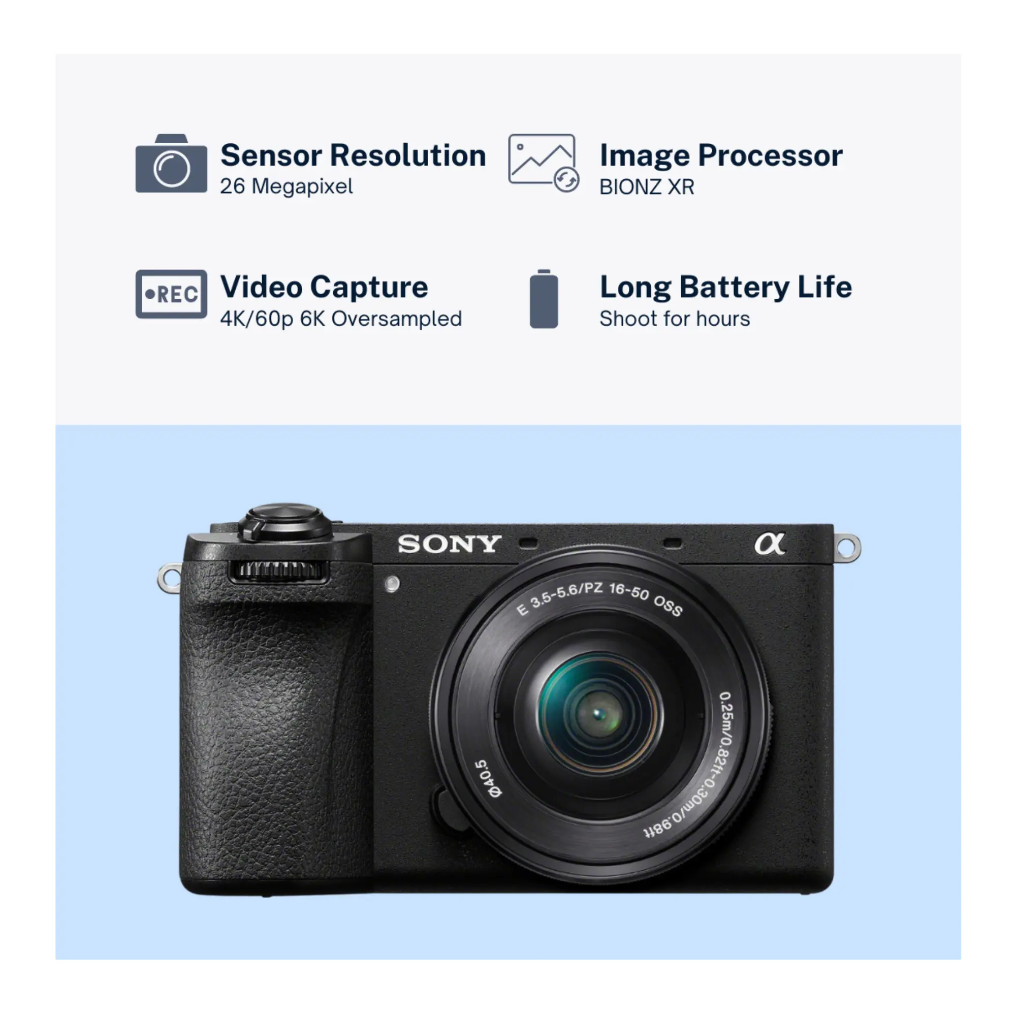 Sony Alpha 6700 Compact APS-C Mirrorless Camera with 16-50mm Lens Essentials Kit