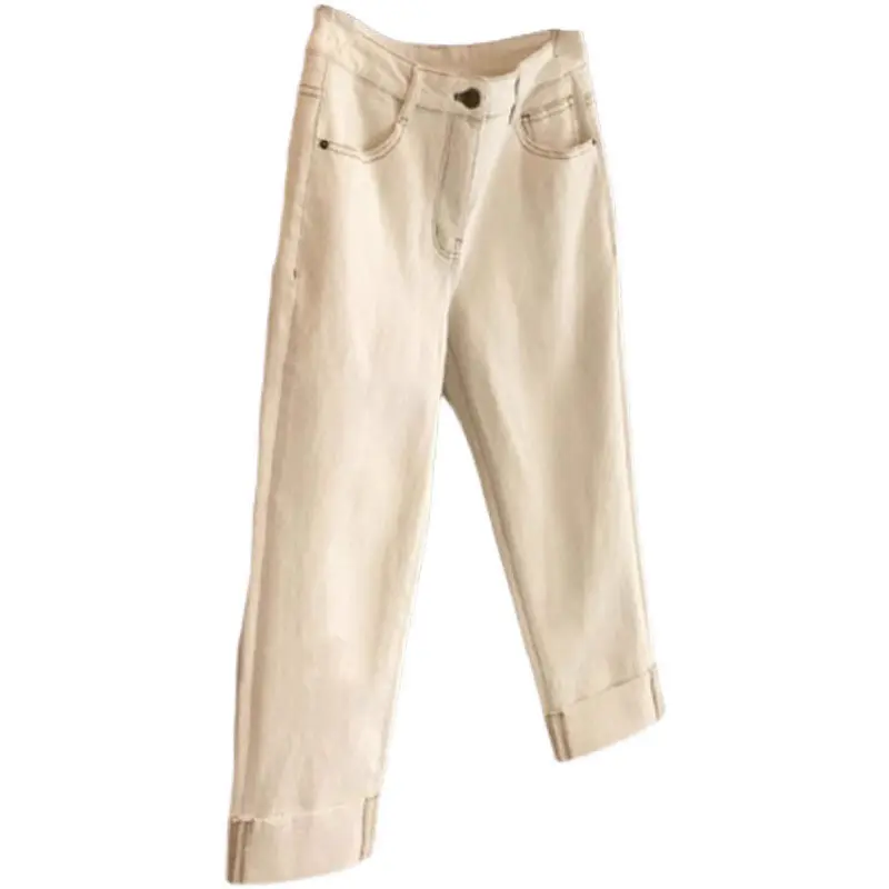 Women's Off-White Classic Cropped Jeans