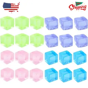 24Pcs Stress Balls Fidget Toys Adults, Ice Cube Squeeze Toys