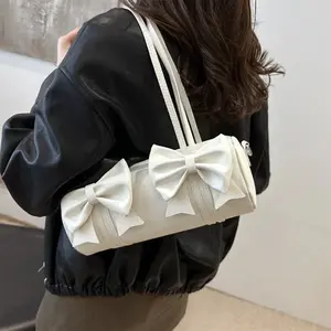 Women Casual Crossbody Bag Cute Bow Purse Aesthetic Japanese Shoulder Bag Faux Leather Tote Bag Handbag Purse - Perfect for Daily Use, Travel