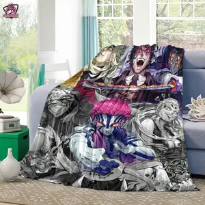 Soft Comfortable Demon Slayer Blanket Anime Patterned Christmas Valentine Birthday Custom Present for Relatives 251028