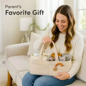 Convenient Partitioned Formula Storage Bag, Diaper Storage Bag, Large Capacity Foldable, Multi-Functional Diaper Organizer for Moms
