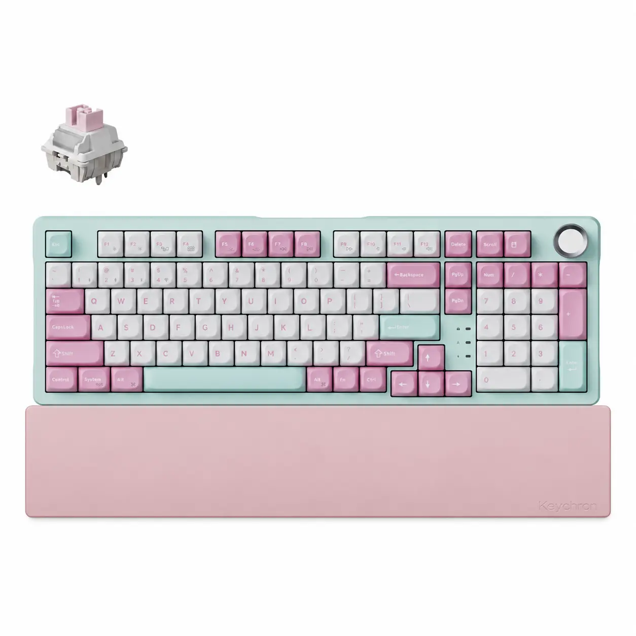 Keychron J3 SE QMK Wireless Mechanical Keyboard Bundle, 96% Layout, 2.4 GHz Bluetooth 5.2 & USB-C, Hot-Swappable Mechanical Switches, RGB Backlight, Palm Rest & Cable Options
