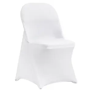 fathersdaygift VEVOR Stretch Spandex Folding Chair Covers, Universal Fitted Chair Cover, Removable Washable Protective Slipcovers, for Wedding, Holiday, Banquet, Party, Celebration, Dining (50PCS White)