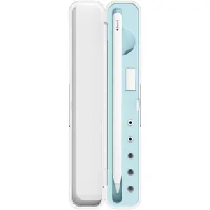 Carrying Case for  Pencil 2nd Gen and 1st Generation - Storage Box with Lid for  Pencil - Pen Protective Case for iPad Pencil - Holder Accessories - Shock-Absorption (Blue)