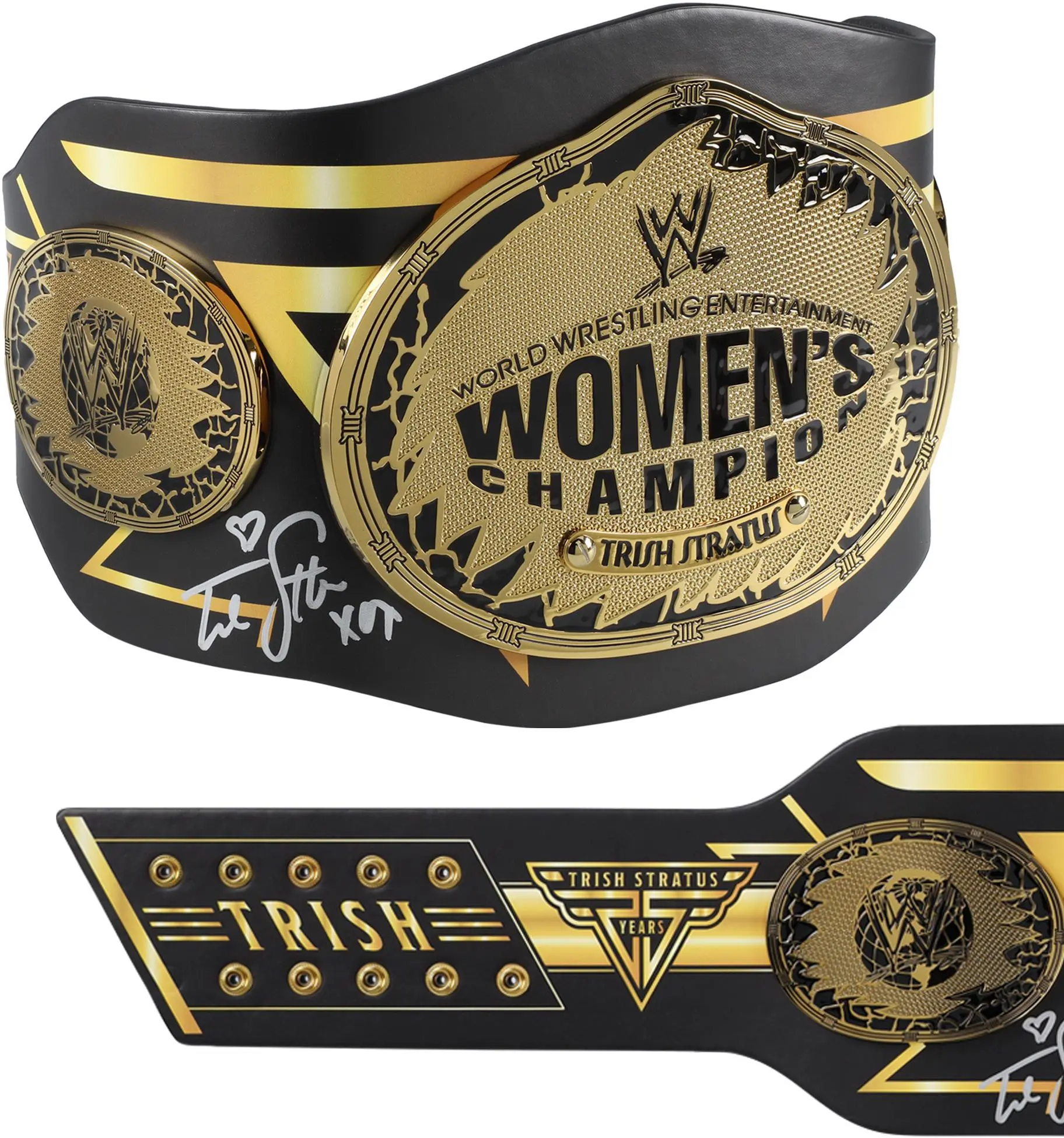 Trish Stratus WWE Autographed 25 Years Anniversary Signature Series Replica Title Belt - Fanatics Authentic Certified