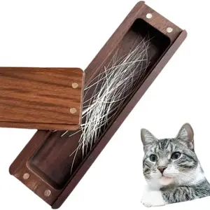Wooden Cat Hair Storage Box, Magnetic Closure Cat Hair Keepsake Organizer, Pet Memorial Organizer, Durable Home Decor for Shelves & Dressers