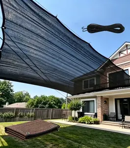 Blackout Cloth  - 10 x 13ft 90% UV-Resistant Shade Net with Reinforced Rivets, Suitable for Outdoor Adventures /BBQ/ Camping / Garden / Patio / Greenhouse. Shade Cloth,Home tools,Party gift
