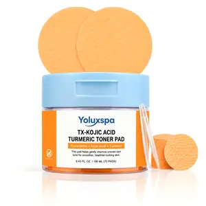 Kojic Acid Turmeric Toner Pads 70PCS – Gentle Exfoliating & Brightening Care for Uneven Skin Tone