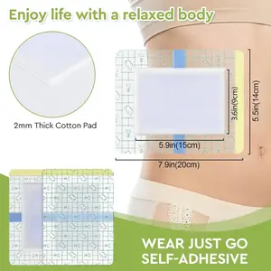 10pcs disposable Castor Oil Pack Wrap, grid pattern,Transparent Film Castor Oil Pack, Castor Oil Pack Wrap Organic Cotton, No Irritation, Anti Leakage, Portable, for Home and Travel (1 Count (Pack of 10)) Skin Health Organiser body oil Daily body oil