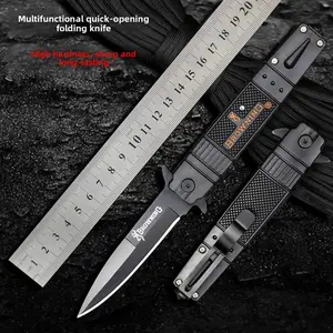 Small black panther folding knife, high hardness fruit knife, sharp dormitory melon and fruit knife, outdoor convenient peeling small folding knife, household knife