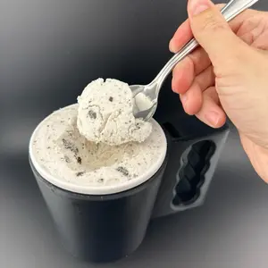 Ice Cream Pint Mug with Spoon Holder – Cozy Dessert Cup for Pints, Built-in Utensil Slot, Fun Snack Bowl Kitchen Seasoning