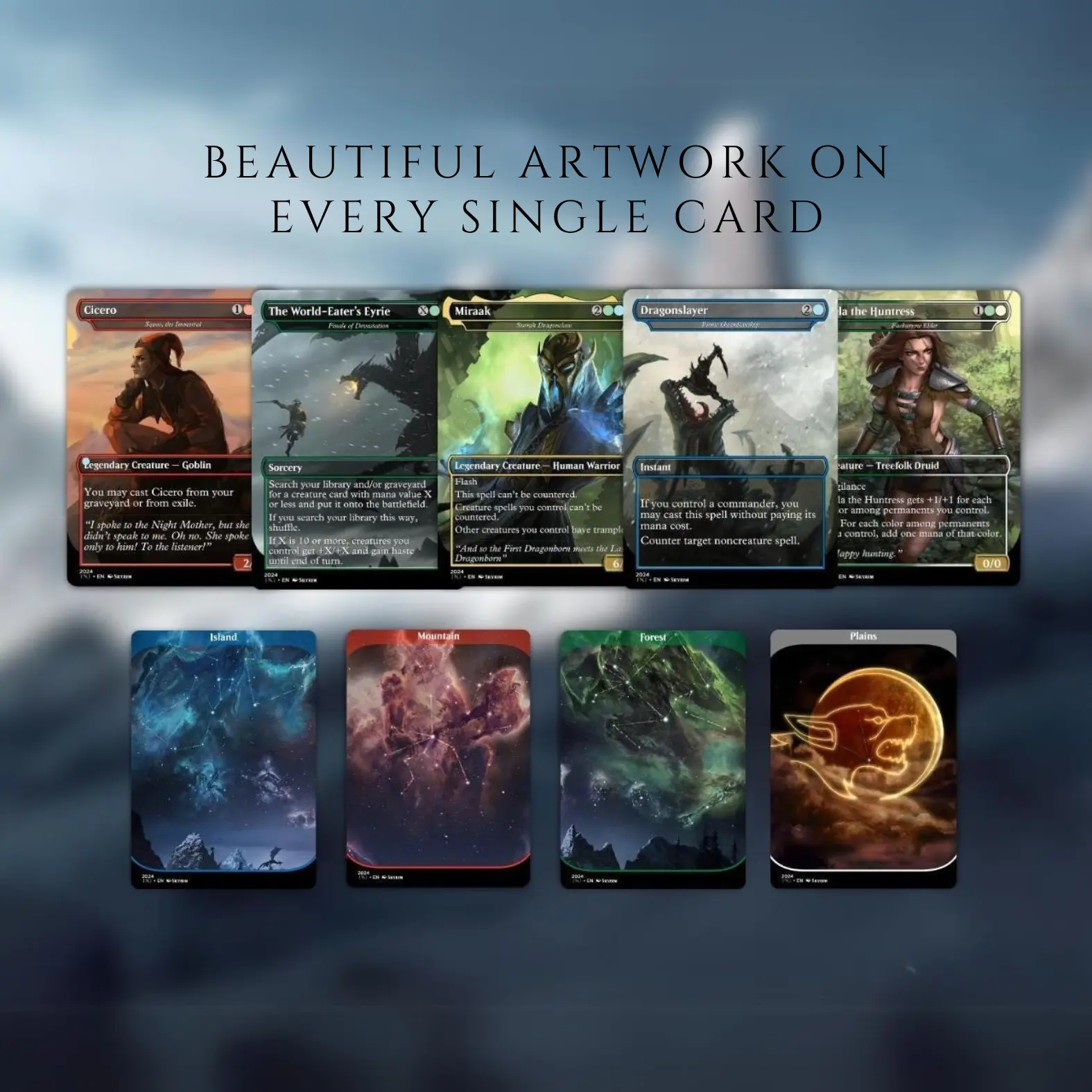 Skyrim-Inspired MTG Commander Deck | 120+ Unique Multicolor Cards | Custom  Proxy for Casual Play - TikTok Shop